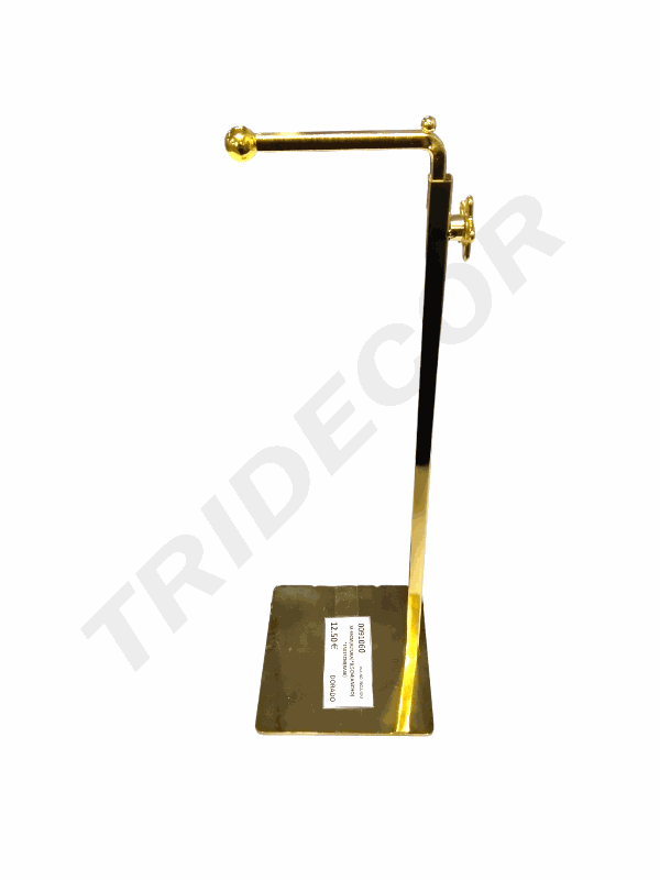 Présentoir doré simple 38 69 cm (hauteur) x 8,5 cm (largeur) x 13 x 13 cm (base)
