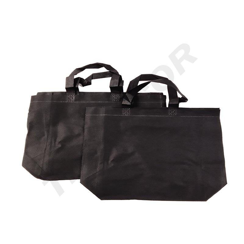 Bolsa de Tela 70G con Asa Larga Color Negro 35X25+12cm 25 unidades/Paquete