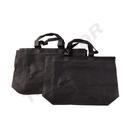 Borsa in tessuto nero 70G con manico lungo 35X25+12cm 25 unità/pacco