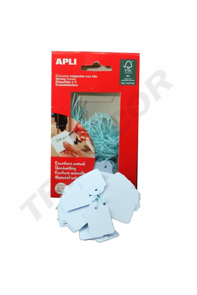 Blue Rectangular Thread Labels Ref12930 22X35mm 100U/Pack