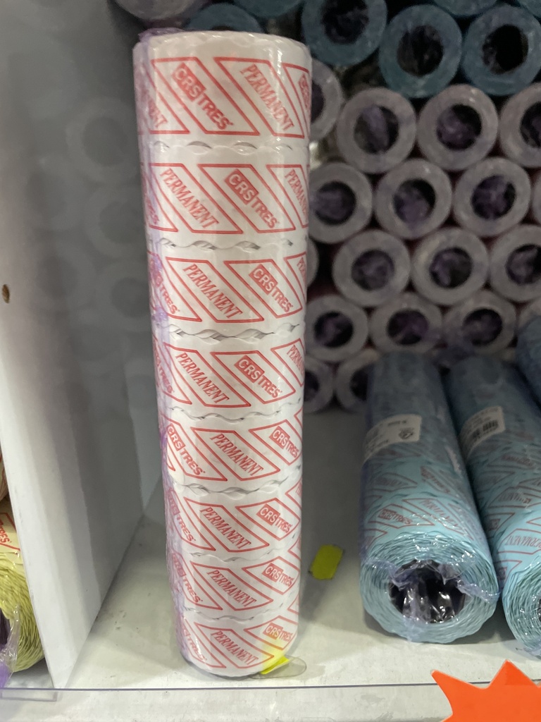 白色单排价格纸Rollo de 1500 Etiquets 26X12mm Blanco