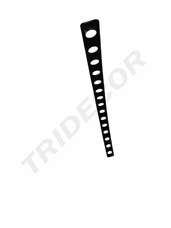 Cadena De Plástico Con Agujeros (Negro)