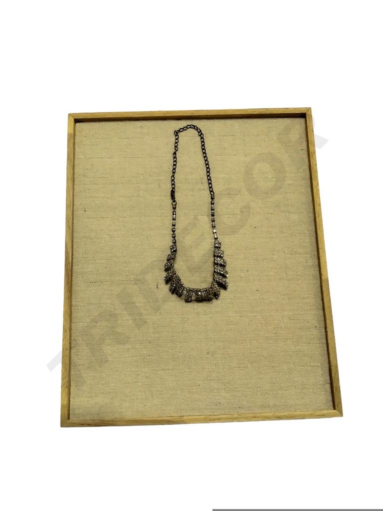 Expositor Para 91 Anillos Madera Y Lino