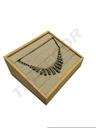 Wood and Linen Jewelry Box Display