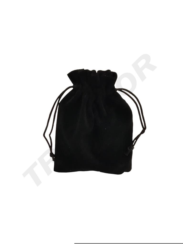 Geanta de catifea neagra cu cordon 12X17cm 20U/Pachet