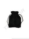 Geanta de catifea neagra cu cordon 12X17cm 20U/Pachet