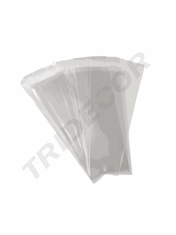 Bopp Bags with Adhesive Flap 7X20cm 100/Pack