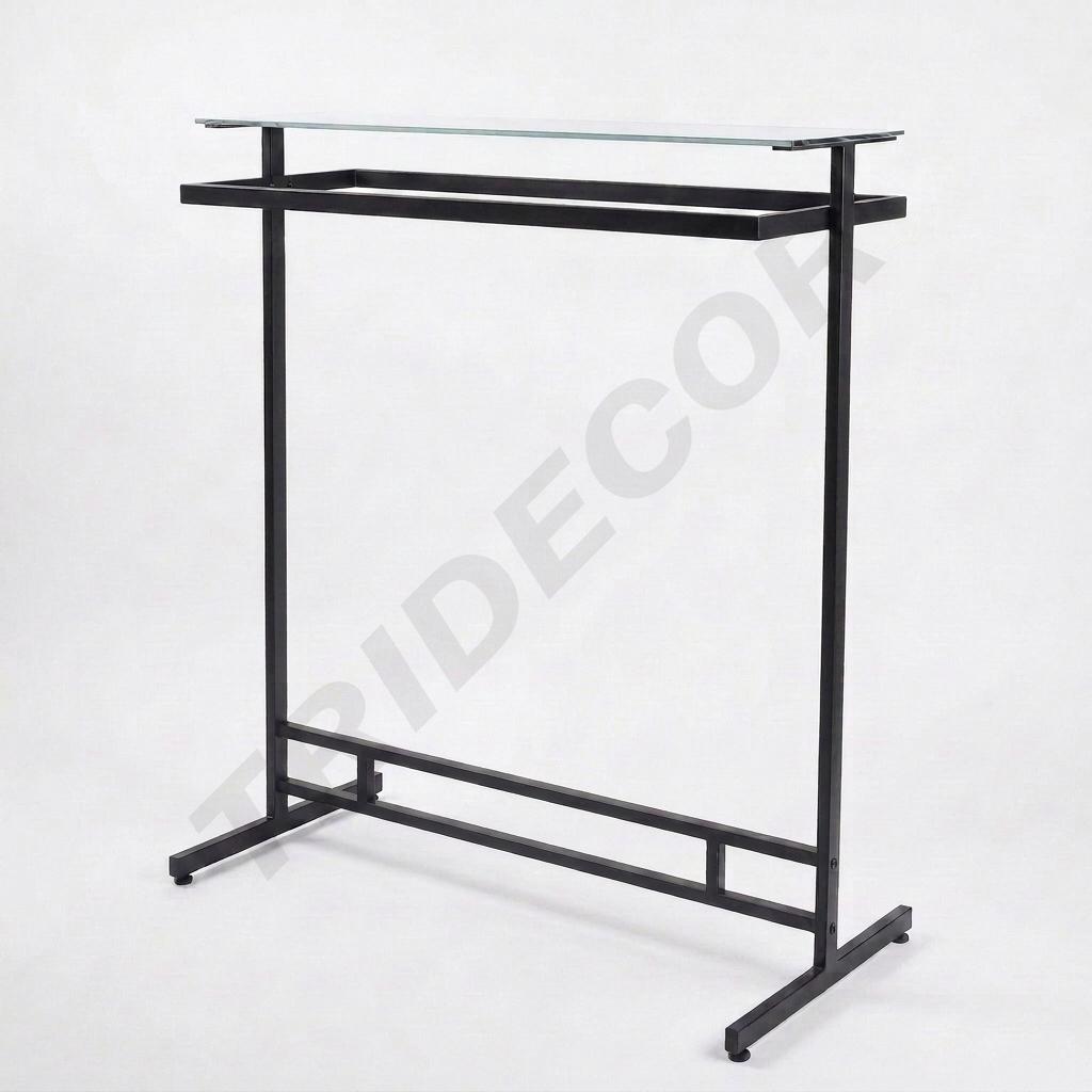 Porte-manteau noir rectangulaire double face avec cristal
