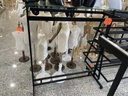 Perchero negro rectangular de doble cara con cristal 120x30