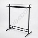 Porte-manteau noir rectangulaire double face avec cristal