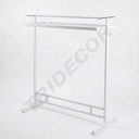Perchero doble rectangular color blanco con cristal superior