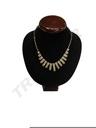 Necklace Display Stand in Black Velvet and Wood 30cm
