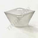 Weißer Vliesstoffbeutel 70G Vertikal mit Stanzgriff und Bodenfalte 25X35+10cm 25 Stück/Packung