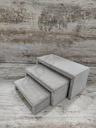灰色天鹅绒珠宝展示3高 Expositor 3Altura Joyería Terciopelo Gris