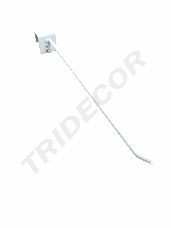 白色卡扁管钩 Gancho Blanco para Tubo Rectangular 6mm 25cm 200/caja