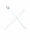 White Hook for Rectangular Tube 25Cm