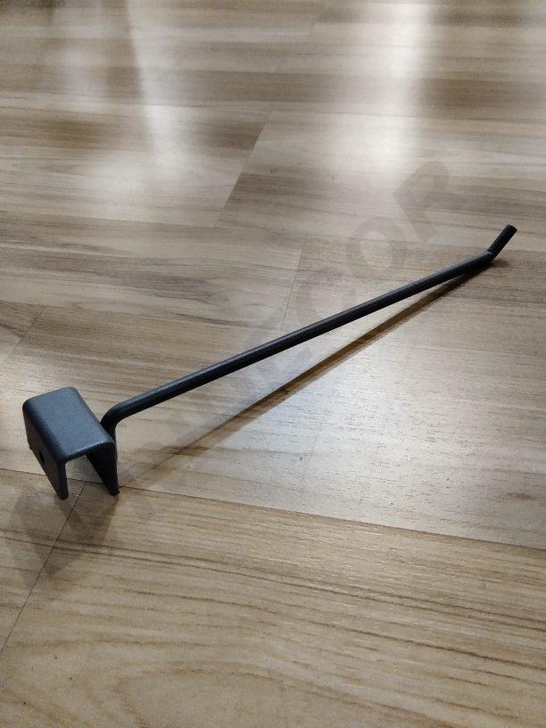 Ganchos cinzentos foscos para tubo retangular 25cm 6mm 200 unidades/caixa