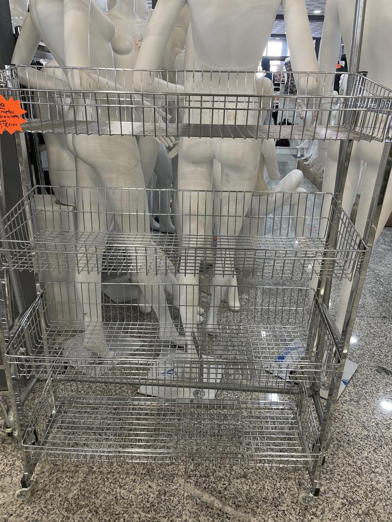 Or Chromed Metal Basket 4 Levels