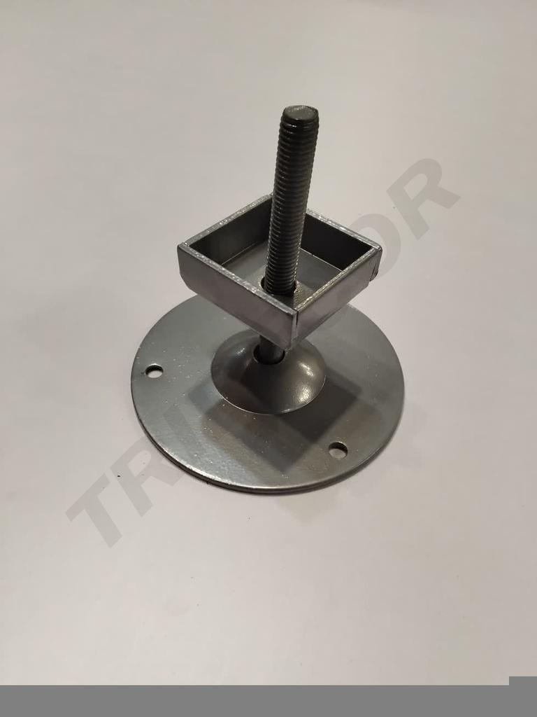 Baza reglabila pentru tub patrat gri 38X38mm
