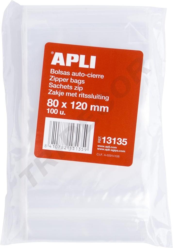 Self Closing Bags 80X120cm 100 units/Pk Ref 13135