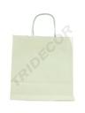 Bolsas De Papel Asa Rizada Blancas 18+8X24 Cm 056436 ,25 Und