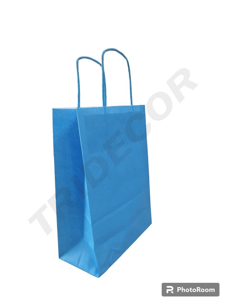 Bolsas de Papel Celulosa Celeste Xs 18+8x24 Cm 056542,25 Und