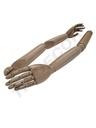 Weiblicher Schaufensterpuppenarm, helle Holzfarbe 6041001