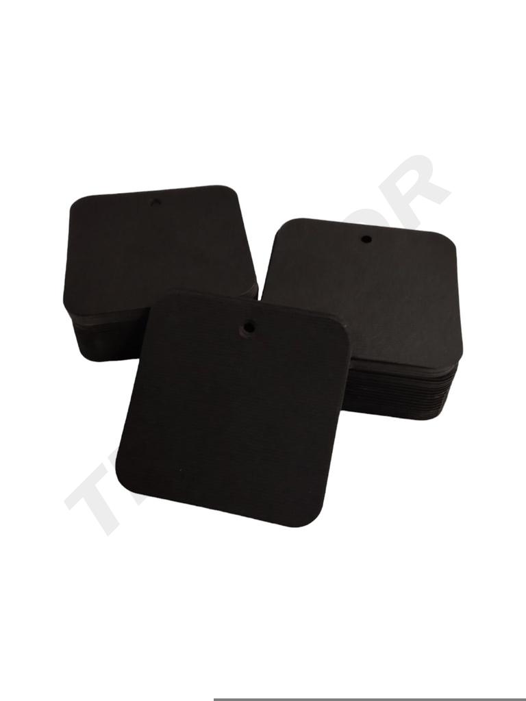 Black Square Price Tags 5x5cm 100 units