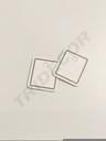 White Die-Cut Labels with Gray Lines 1.9X2.2cm 500/Pack