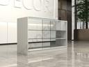 Bancone Vetrina 150X50X90 cm Bianco/Nero
