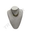 white leatherette necklace display