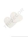 Etiquetas Penduradas em Forma de Coração. Branco Pequenas 4.5X3.5cm 100/Pacote
