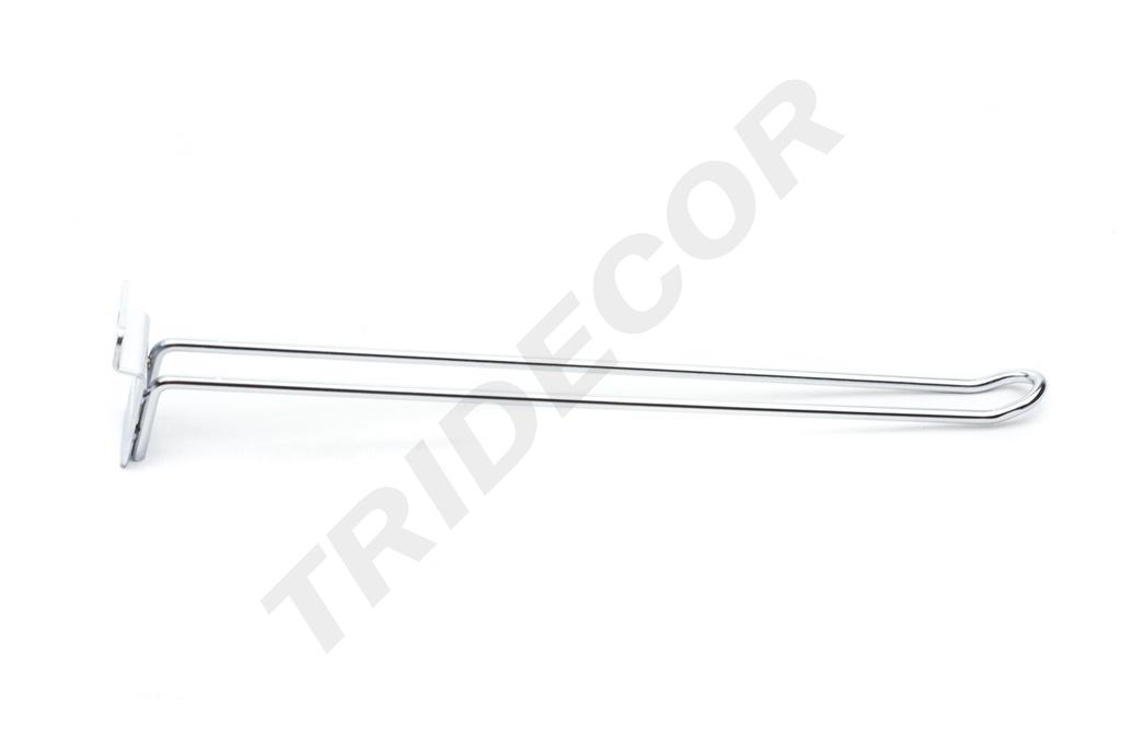 Cârlig dublu pentru panou cu lamele, 35 cm, 6 mm