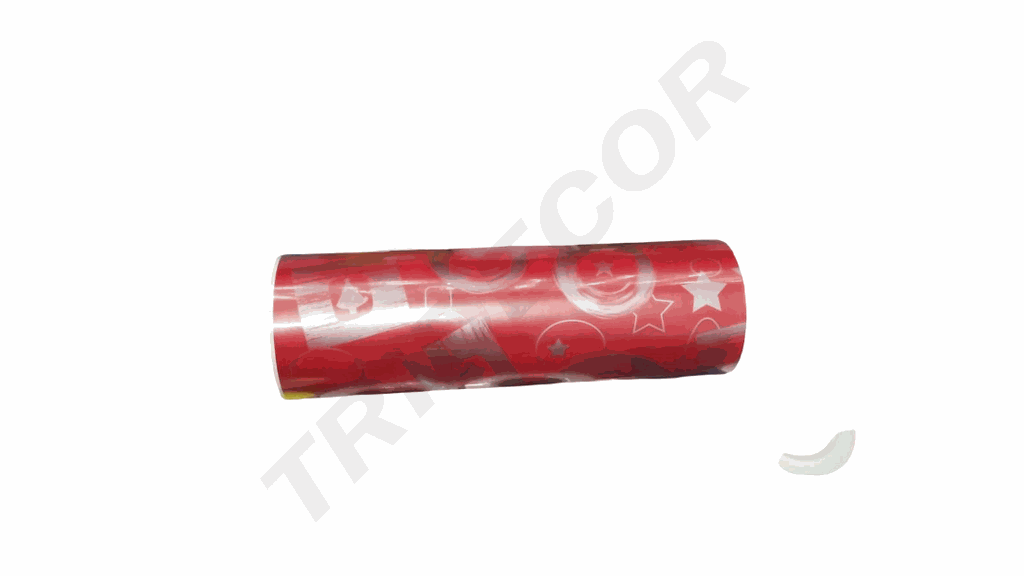 Papel De Regalo Estampado Navideño Rojo Y Plata 31 cm
