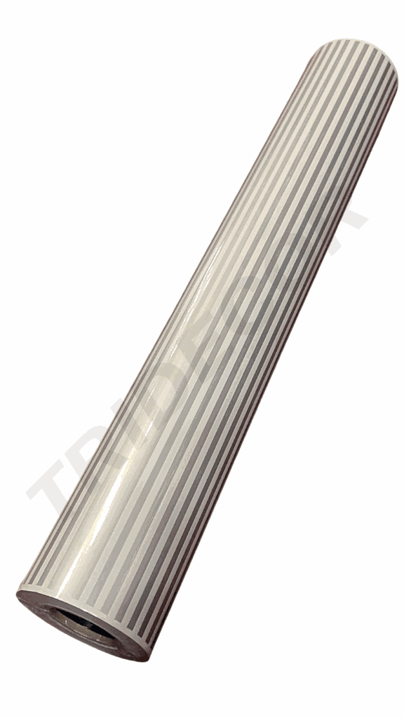 Papel de Regalo Con Rayas Plateadas 62 cm