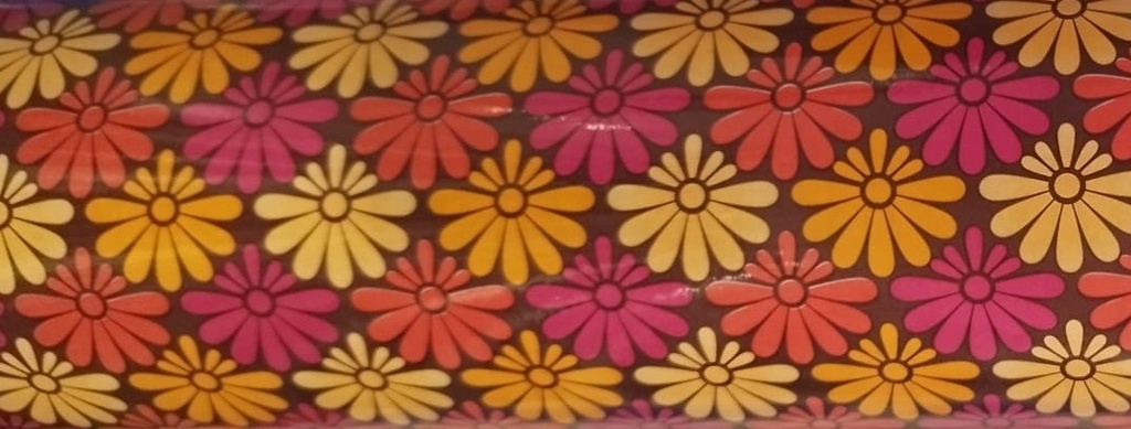 Bobina de Papel De Regalo Estampado Flores 62 cm
