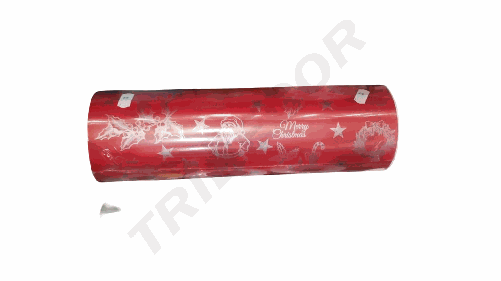 Papel de Regalo Motivo Navideño Rojo Y Plata 31cm 2Kg