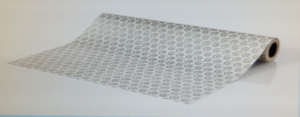 Papel de Regalo Con Estampado Plateado 62cm 4kg