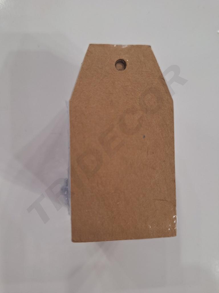 纯白色模切标签 3.5X6.5cm 100/包 Etiquetas Troquelada En Pico Avana Lisa 3.5X6.5cm 100/Paq