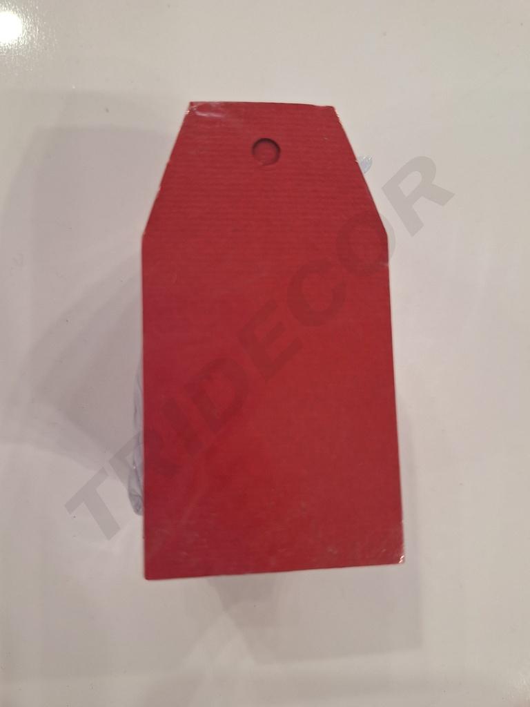 纯白色模切标签 3.5X6.5cm 100/包 Etiquetas Troquelada En Pico Rojo Lisa 3.5X6.5cm 100/Paq