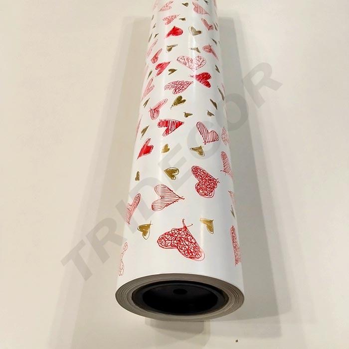 Geschenkpapier mit Herzmuster 62 cm