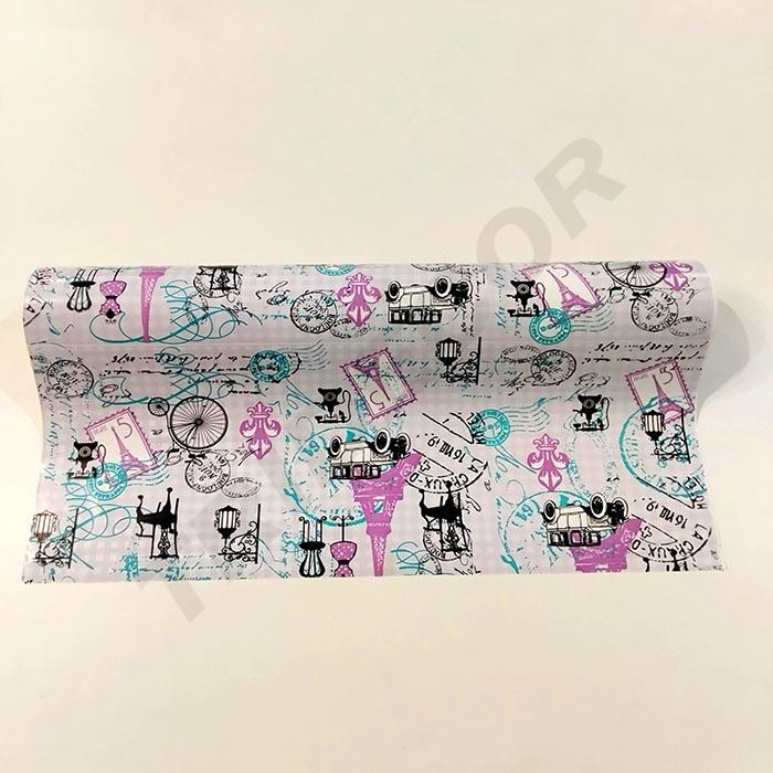 Papel de embrulho com estampa boémia 62 cm