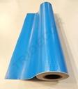 Rouleau de papier cadeau bleu avec des points argentés, largeur de 62 cm