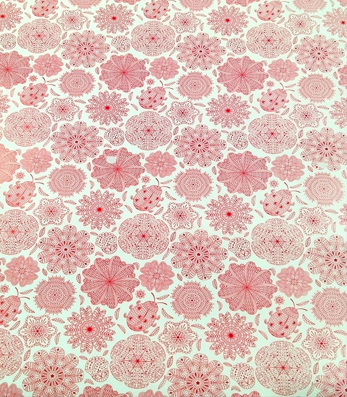 Red Mandalas Wrapping Paper 62 cm