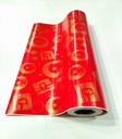 Papel de regalo Rojo Motivos Dorados 62 cm Navidad