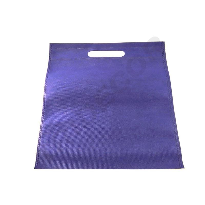Geantă tote albastră cu mânere decupate, 100g, 25X35 cm, 25 de piese pe pachet, 40 de pachete pe cutie