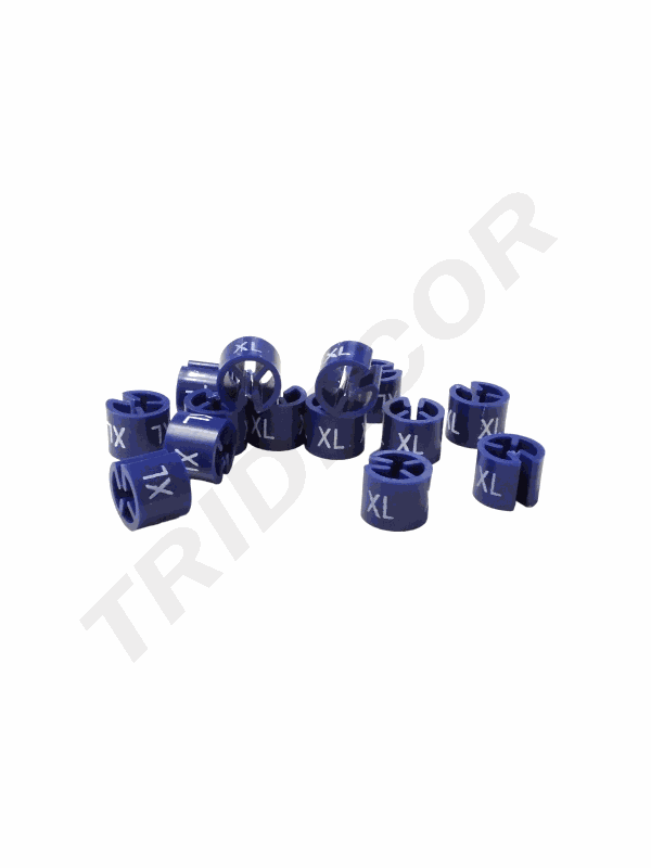 卡衣架蓝色塑料尺码粒Clips identificador de tallas para perchas XL Azul