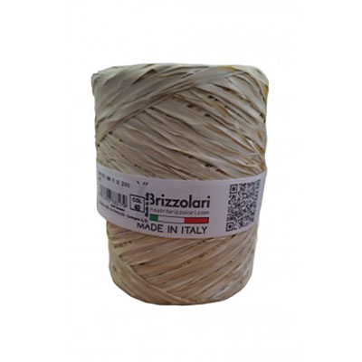 CINTA RAFIA 68181 MM5 X200 MT COL 40 VANILLA CON NATURAL