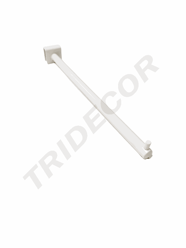 卡扁管白色圆管一钉 35cm 16mm Gancho Con Un Clavo Color Blanco para El Tubo Rectángulo 50/caja