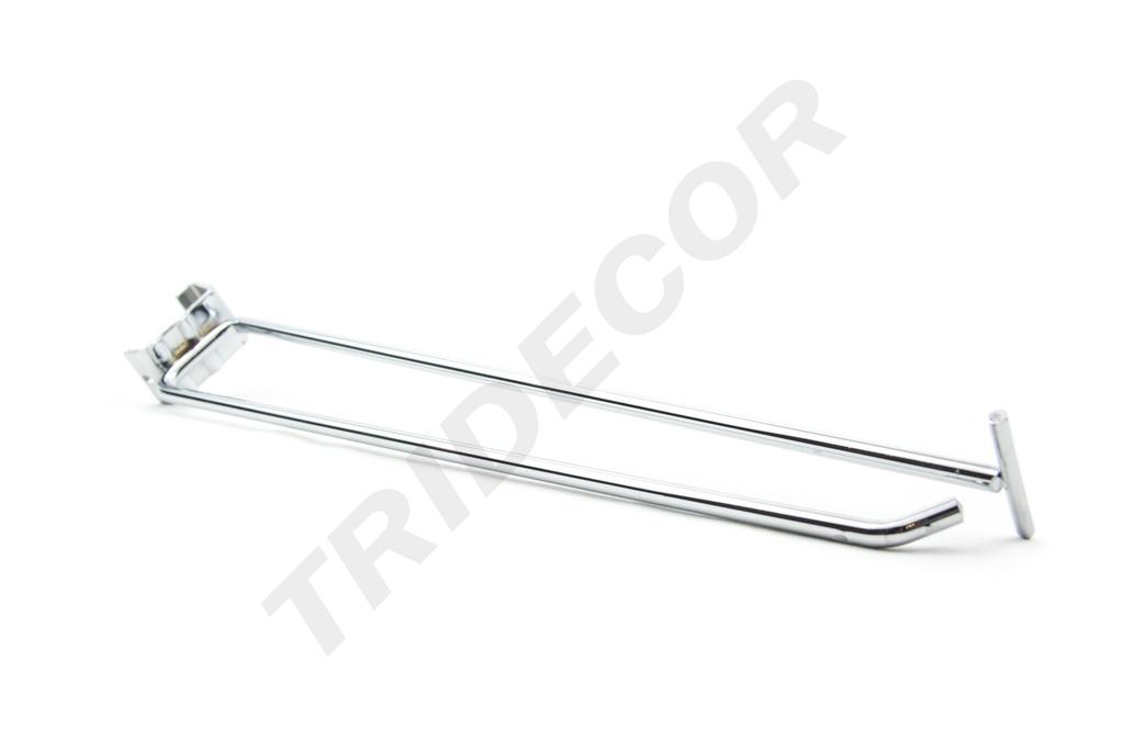 双线电镀带价格牌卡扁管 Gancho de precio para tubo rectangular 30 cm